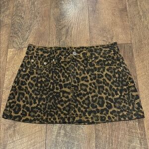 Cheetah Print Mini Skirt